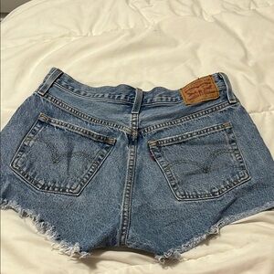 Levi's Blue Jean Shorts Distressed Cut-Off Style